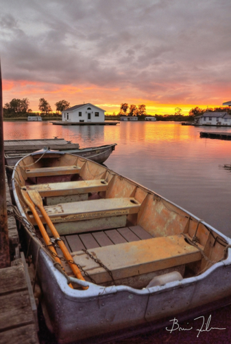 Houseboats At Sunset